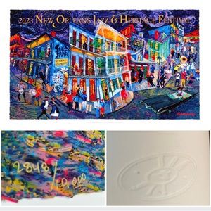 2023 Jazz Fest Official Festival Poster “Quarter Note” Michalopoulos 2848